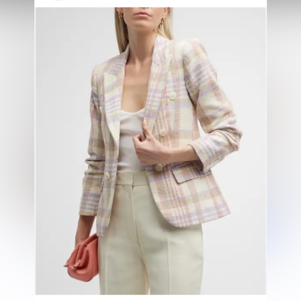 Derek Lam 10 Crosby Kaia Plaid Tailored Jacket